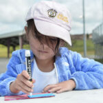 girl drawing at Freedom Day